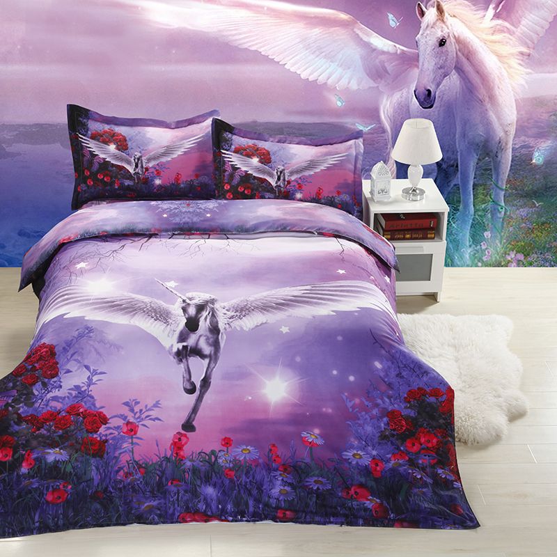 FREE FEDEX3d Pegasus Bedding Set/Unicorn Bedding Set /Oil