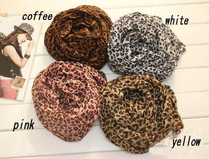 新しいホットファッション動物プリントShawl Leopard Grain Ladiesスカーフコットンブレンドビッグサイズの女性スカーフ送料無料