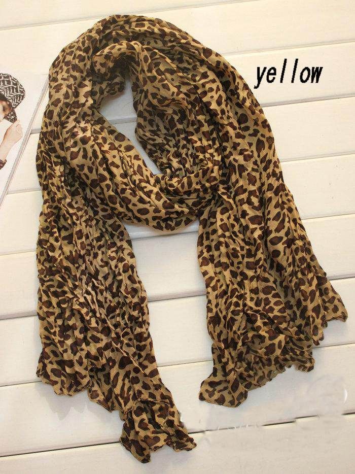 新しいホットファッション動物プリントShawl Leopard Grain Ladiesスカーフコットンブレンドビッグサイズの女性スカーフ送料無料