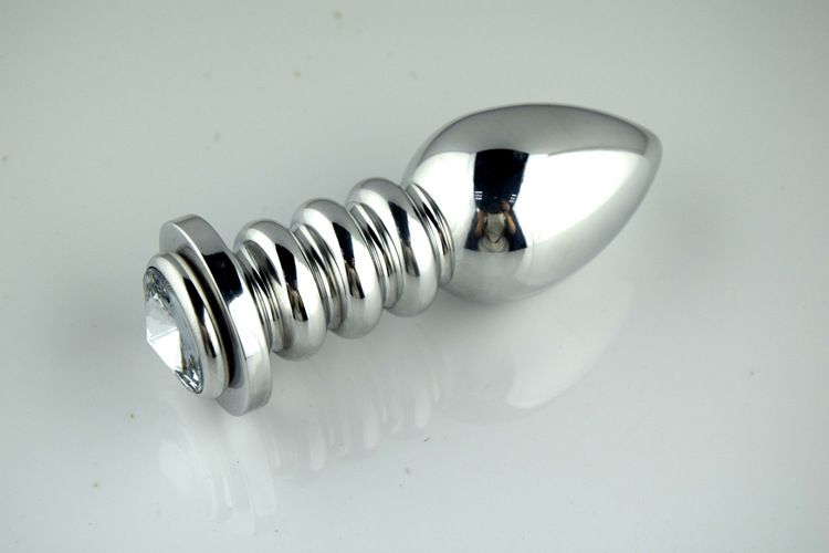 Métal Anal Toy Bouchons en acier Buttplugs le plus récent Plug Anal de haute qualité Insert en argent en acier inoxydable plaqué métal Jeweled Sexy Stopper7080518