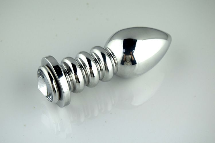 Plugues de aço de brinquedo anal de metal Buttplugs mais novo plugue de alta qualidade Anal Inserção de prata em aço inoxidável banhado a metal com joias Sexy Stopper7080518