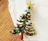 Pin albero di Natale Spilla stile adorabile stile placcato oro smalto smalto strass stella