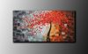 Flor de ameixa vermelha pintada à mão faca de lona pintura a óleo de alta qualidade casa decorativa moderna pintura textura grossa jl1127042603