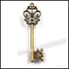 Wholesale-60pcs/lot Vintage Key Charms 58x18x3mm Antique Bronze Alloy Metel Pendant Fit Jewelry Making 141372