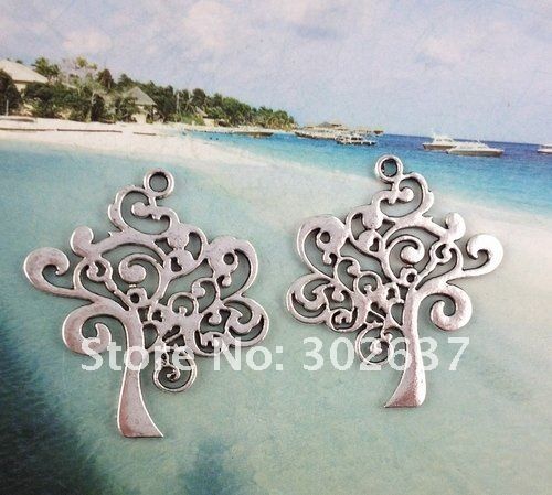 

Wholesale-20Pcs Antiqued Silver bronze gold TREE OF LIFE Charms A15998