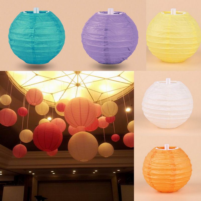 2021 Chinese Paper Lantern Christmas Wedding Party Celebration DIY Decoration 4 10cm Round