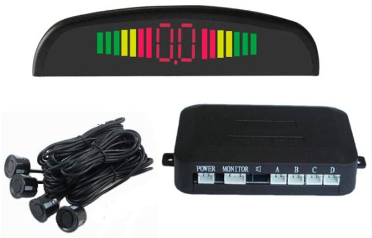 22MM LED Sensor de estacionamento Rader Bibi Som Alarme Carro Invertendo Ajuda 4Sensores com Broca Várias Cores PZ300 LCD Estacionamento Assis8495026