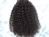 Groothandel Braziliaanse menselijke hair extensions kinky krullende clip in weefsels donkerbruin kleur 9 stuks een bundel