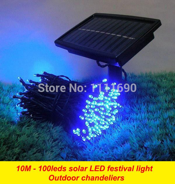 Wholesale Outdoor Solar Panel Powered Light 10M 100 LED Automatic