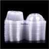 100 stks Clear Plastic Muffin Single Cupcake Cake Container Case Dome Houder Box # 54995, Dandys