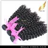 Mongolskie Wiązki Włosów Kręcone Splot Włosy Włoski 3 sztuk 100% Virgin Human Hair Extensions Wefts 8 "-30" Natural Color Bellahair