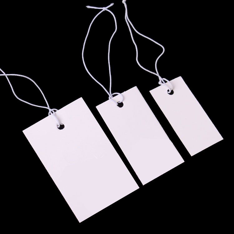 2018 blank elastic line label price tag jewelry ornaments blank price tags