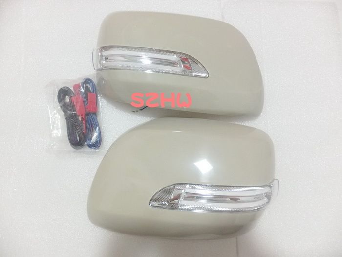 Luzes de espelho retrovisor dedicado LED com tampa; Transformar sinais, DRL para Toyota Land Cruise FJ200 / LC200 e Lexus LX570 2007 ~ 2012