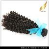 Virgin Indian Curly Hair Double Weft Ludzki Włosy Tkactwo Kręcone Wave Włosy Splot 10-24 Calowy Klasa 3 Sztuk Lot Natural Color