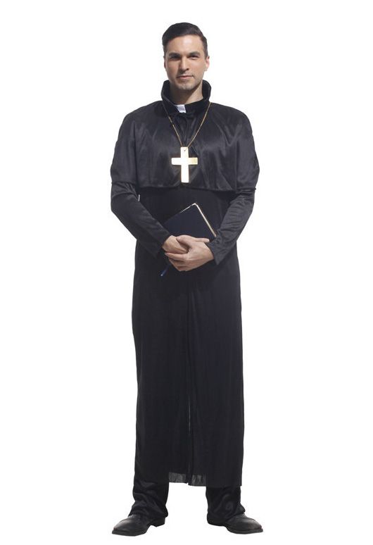 Acquista Halloween Costume Masquerade Performance Apparel Cosplay Sacerdote Veste Preti Monaci Indossano Tute Sacerdote Padrino Costume Prete Missionario A 18 26 Dal My Shop Dhgate Com