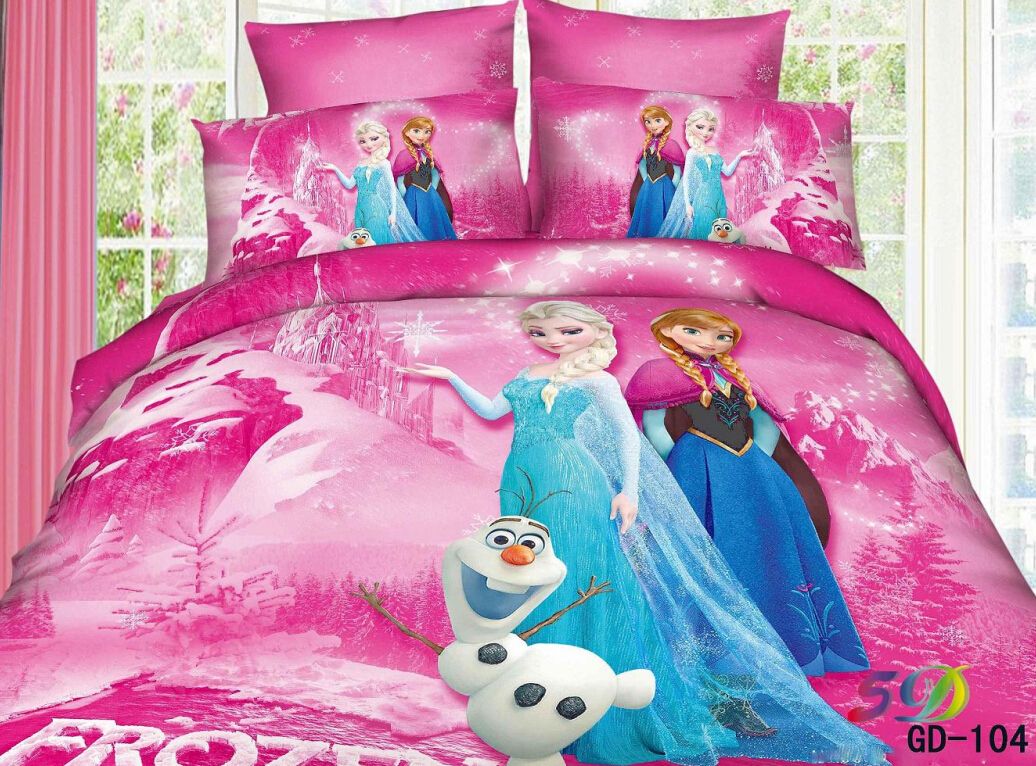 Frozen 3d Kids Bedding Sets Elsa Anna Olaf Bed 100 Cotton Frozen 3d Kids Bedding Sets Elsa Anna Olaf Bed 100 Cotton Contain Duvet Covers Flat Sheet Pillow Cases Home Textiles Set