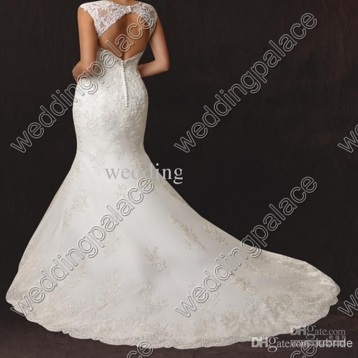 2015 SSJ Cheap White Wedding Dresses Detachable Crew Backless