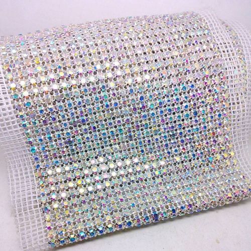 1 Yard 3-randen Diamond AB Rhinestone Bruiloft Cake Banding Trim Cake Lint Decoratie Gratis verzending