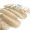 #613 noeuds blanchis 4 * 4inches taille style libre 6a non transformés vierges brésiliens remy cheveux couleur blonde fermeture de dentelle armure de vague de corps, M