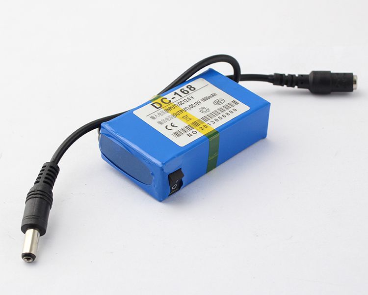 Przenośny 12V LI-PO Super akumulatorowe akumulator DC do kamery CCTV 1800mAh