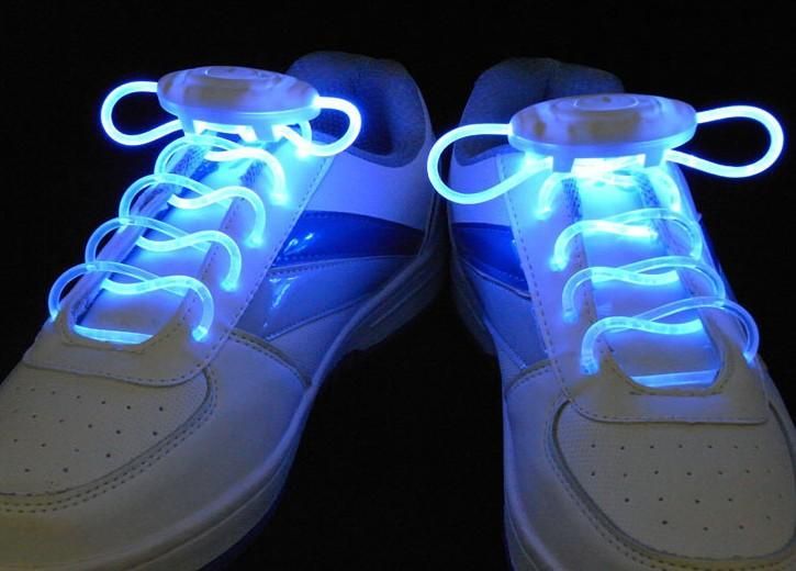 New Fashion LED Gadget Flashing Shoe Lace Fiber Optic Shoelace Luminous