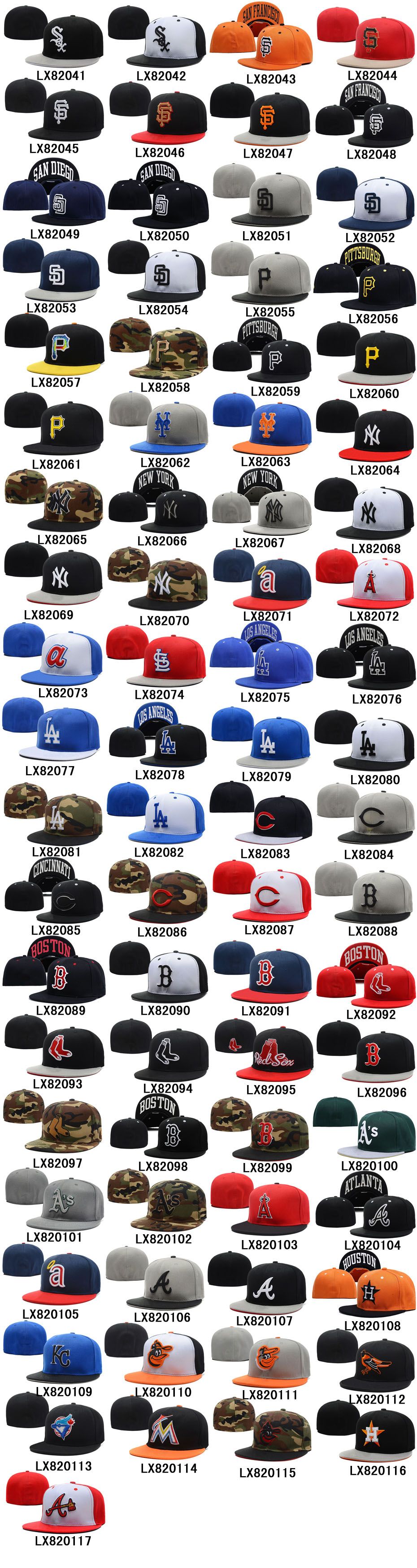 Black Reds Fitted Caps New Arrival Size Caps Sports Team Hats Best Quality Flat Caps Top Hats