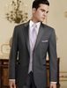 Groom Tuxedos Dwa przyciski Dark Grey Notch Lapel Groomsmen Męskie Mężczyzna Blazer Dinner Party Garnitury Custom Made (Jacket + Spodnie + Kamizelka + Krawat) J843