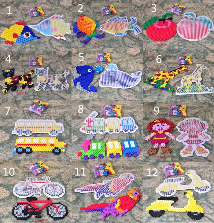 2014 Nontoxic EVA Perler Bead Perler Hama Bead Board Perler Beads