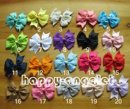 40pcs hair accessories kids bows flower baby grosgrain ribbon Coattails bows WITHOUT clip,baby girls headband flower boutique Bowknot HD3227