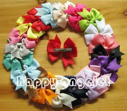 40pcs hair accessories kids bows flower baby grosgrain ribbon Coattails bows WITH clip,baby girls headband flower boutique Bowknot HD3227