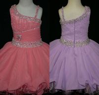 Wholesale Crystal Beaded Ruffles belt cupcakes infant mini skirts party formal occasion ball gown girl pageant dresses Little Rosie short dress