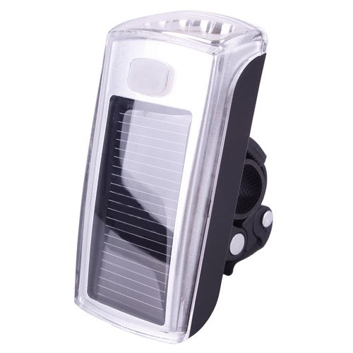 Bicicleta Bicicleta 4 LED Solar y USB 2.0 Recargable Luz delantera del faro # 42383, dandys