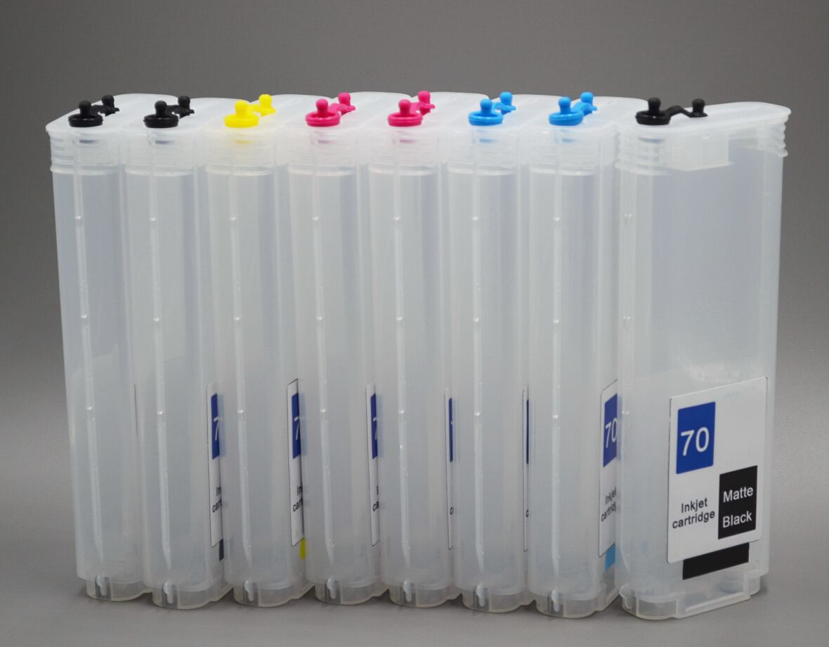 2021 HP 70 260ml Refillable Ink Cartridges With Auto Reset Chips For HP