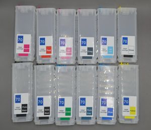 HP 70 (260ml) 12 color Refillable ink Cartridges with Auto Reset Chips for HP Designjet Z3100 printer