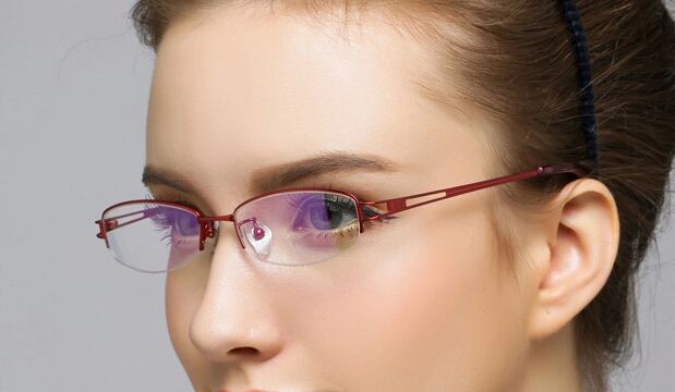 ladies half rim glasses