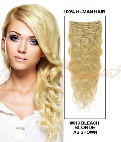 Romantic Angels 14 24 Virgin Brazilian Wavy Clip In Hair