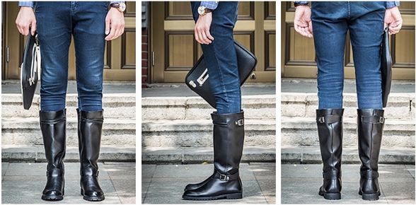 Compre Moda Outono Homens Botas Altas Martin Botas Altas Botas Sapatos Para Homens De Worldtrade68, $322,39 | Pt.Dhgate.Com