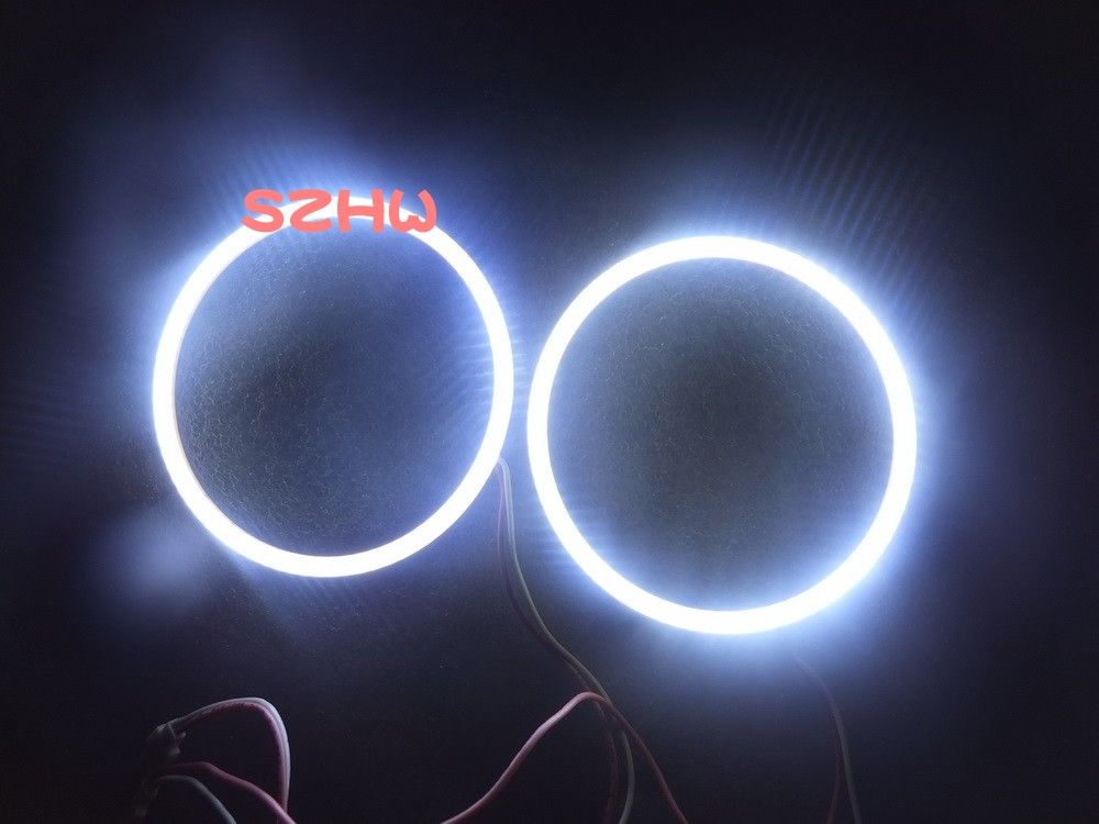 80mm di diametro esterno, 70mm di diametro interno, 2 pezzi / lotto, anelli per occhi di angelo a LED impermeabili super luminosi, Q5 Hella, lampada grande con lente COB da 45 LED