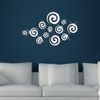 Free Shipping 40x60cm Novelty Cloud Pattern Wall Decal 3D Mirror Sticker office Wall Stencils DIY WALL STICKER