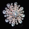 Crystal Snowflake Brosche Vintage Silber Rhodium -Hochzeit Braut Bouquet Brosche Pin Heißer Verkauf eleganter Bankett Pin für Lady