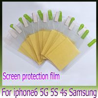 Wholesale Clear Protective Film Screen Film Screen Protector for iphone6 plus S S Samsung Galaxy S5 S4 S3 Note3 Note4