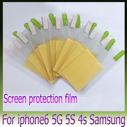 -Protector de pantalla de la película de la pantalla de película protectora transparente para iphone6 ​​4.7 5.5 más 4S 5S Samsung Galaxy S5 S4 S3 Note3 Note4