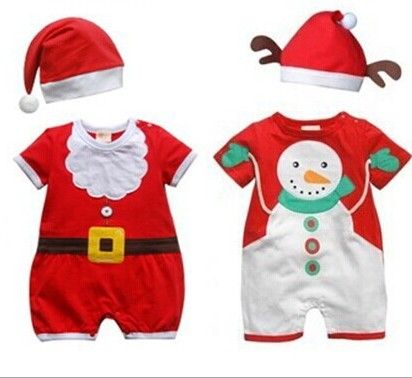 Vestiti del bambino di Natale Ricamo di alta qualità Pagliaccetto di Natale del bambino con Cpas 0-24M Tute infantili per bambini 6 pezzi / lotto WD262