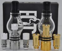 Wholesale Hot E cig M6 Glass Globe Atomizer Tank for Wax Vaporizer thread Threading extra coil silver gold