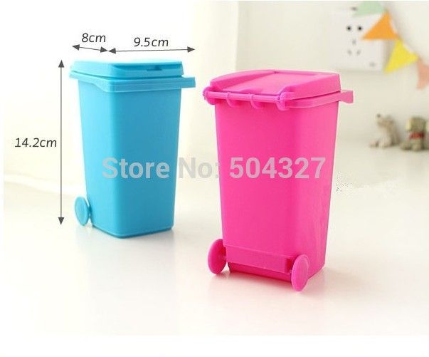 Wholesale Trash Can Pen Holder / Recycling Can Storage Bins Garbage Can Pencil Holder Set From