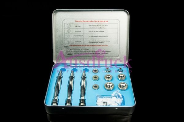TOP Quality Diamond Microdermabrasion Tips (9 Tips and 3 wands) Used For Micro Dermabrasion Machine Hot Sale