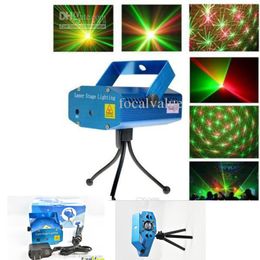 led disco dj party laser lights Canada - 150MW Mini Moving Stage Laser Lights Projectors Starry Sky Red Green LED RG For Music Disco DJ Party Xmas Show Light Projector With Tripod