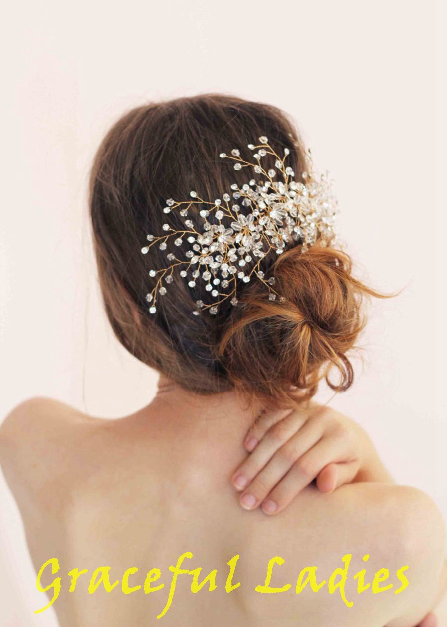 Luxury Beadings Bridal Accessories Hair Combs Tiaras & Hair Accessories