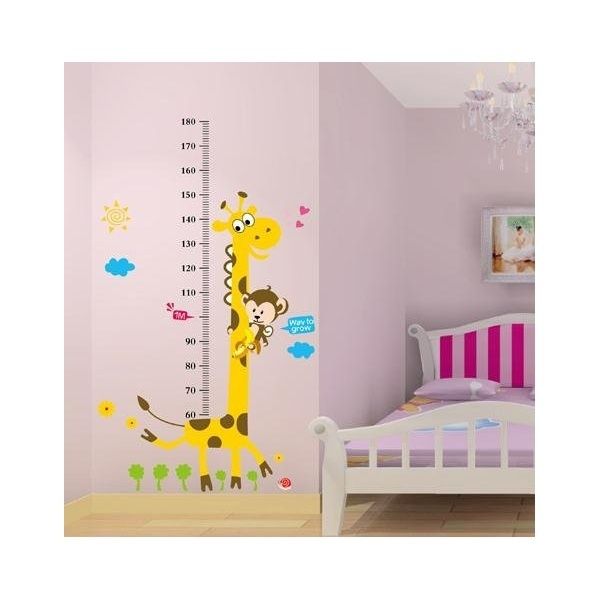 wholesale 1.8m tall giraffe growth charts height measurement adesivo