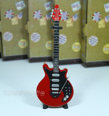 Impuro amor impulso Brian Red Special mayo de Queen Guitar Figura miniatura Toy Dollhouse  Simulación Presente Madera Modelo Producido